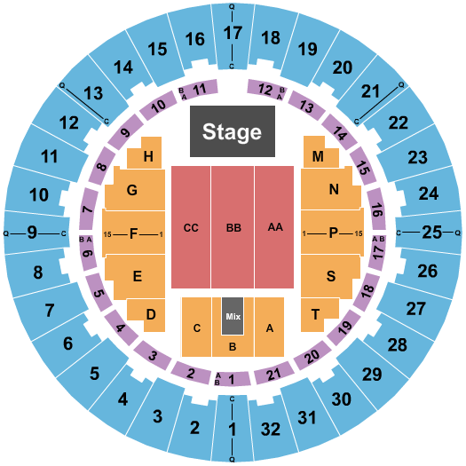 Neal S. Blaisdell Center Tool Seating Chart